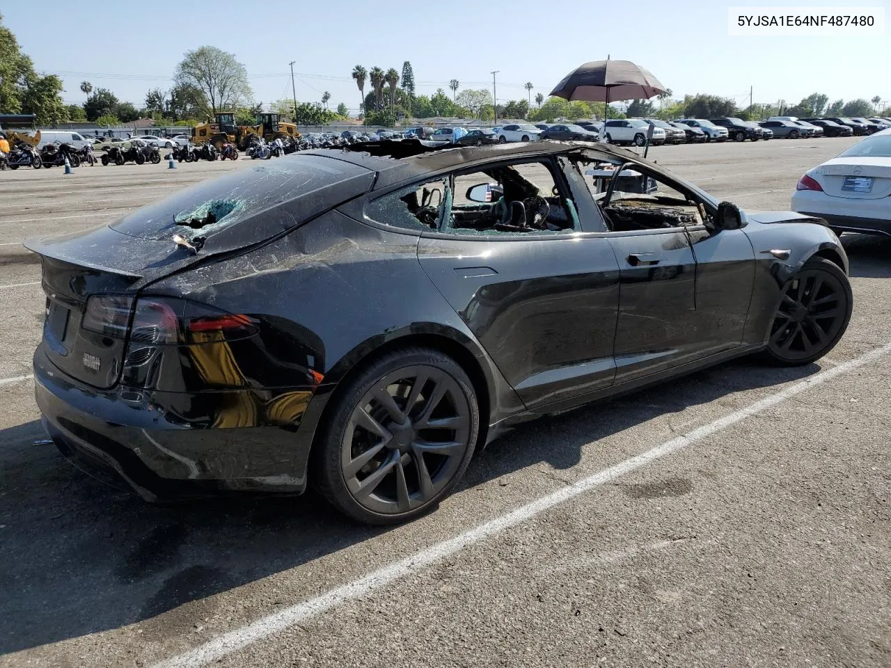 2022 Tesla Model S VIN: 5YJSA1E64NF487480 Lot: 56833754