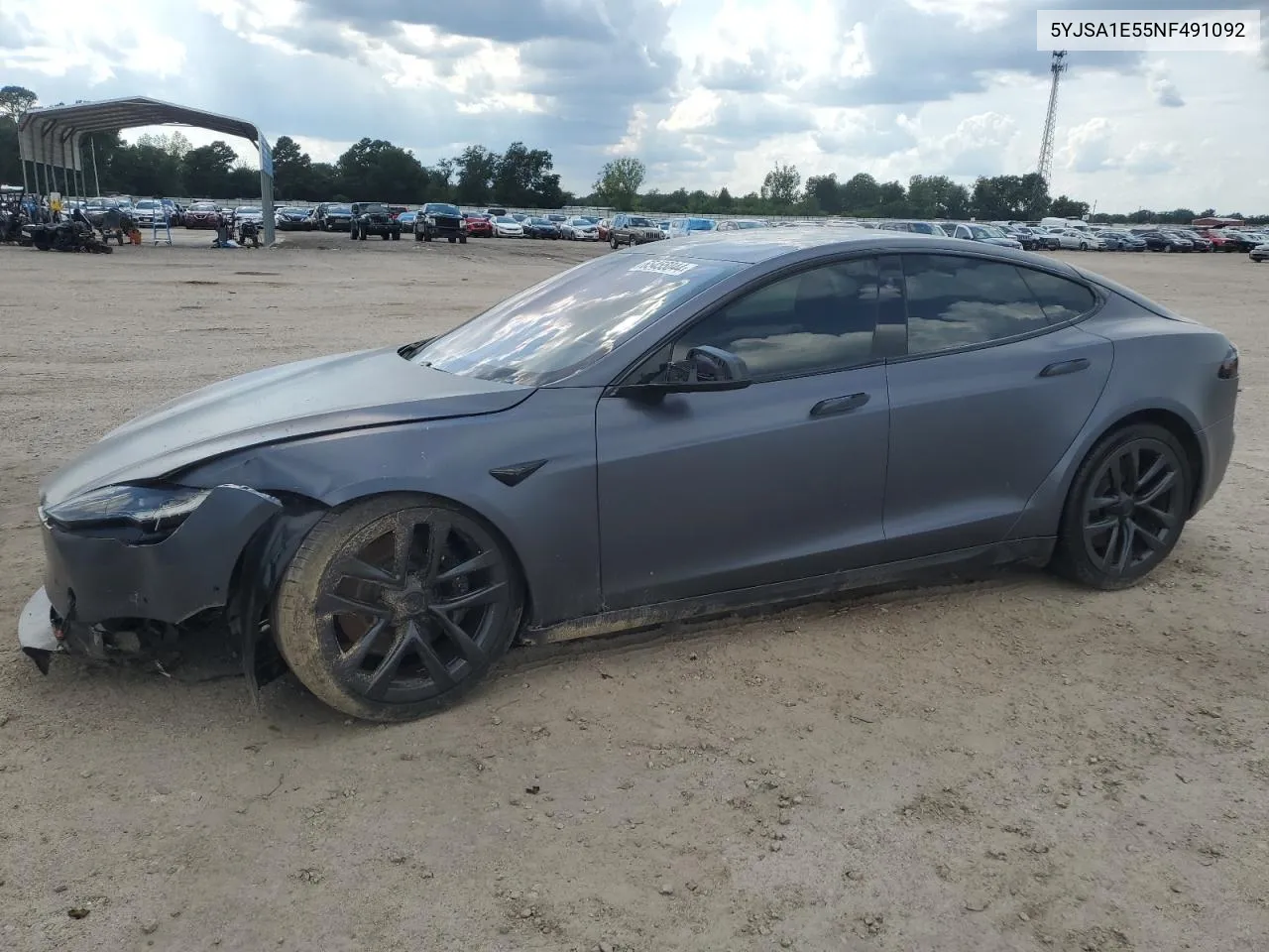 2022 Tesla Model S VIN: 5YJSA1E55NF491092 Lot: 65455044