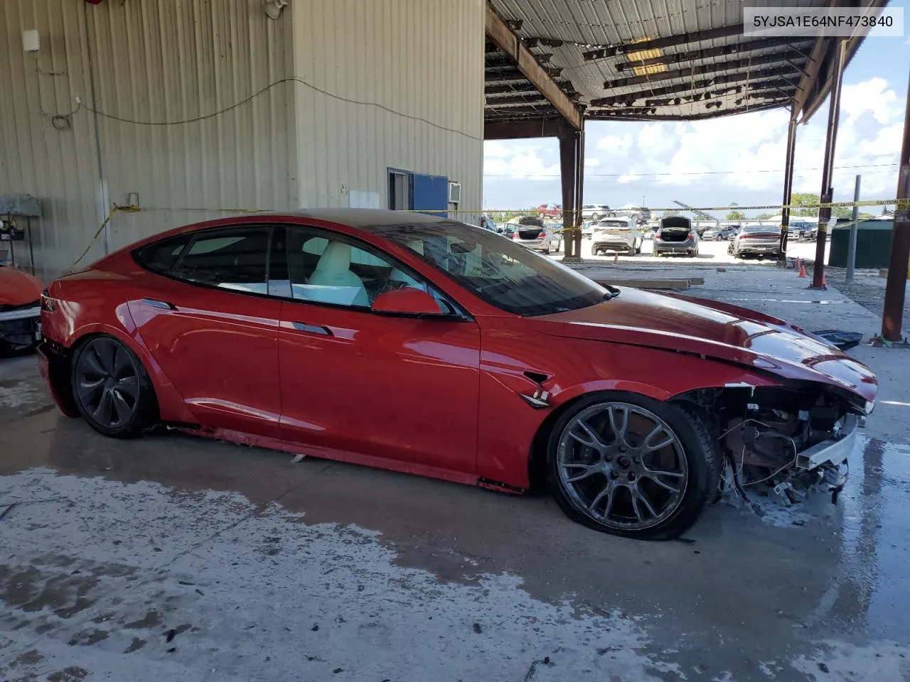 5YJSA1E64NF473840 2022 Tesla Model S