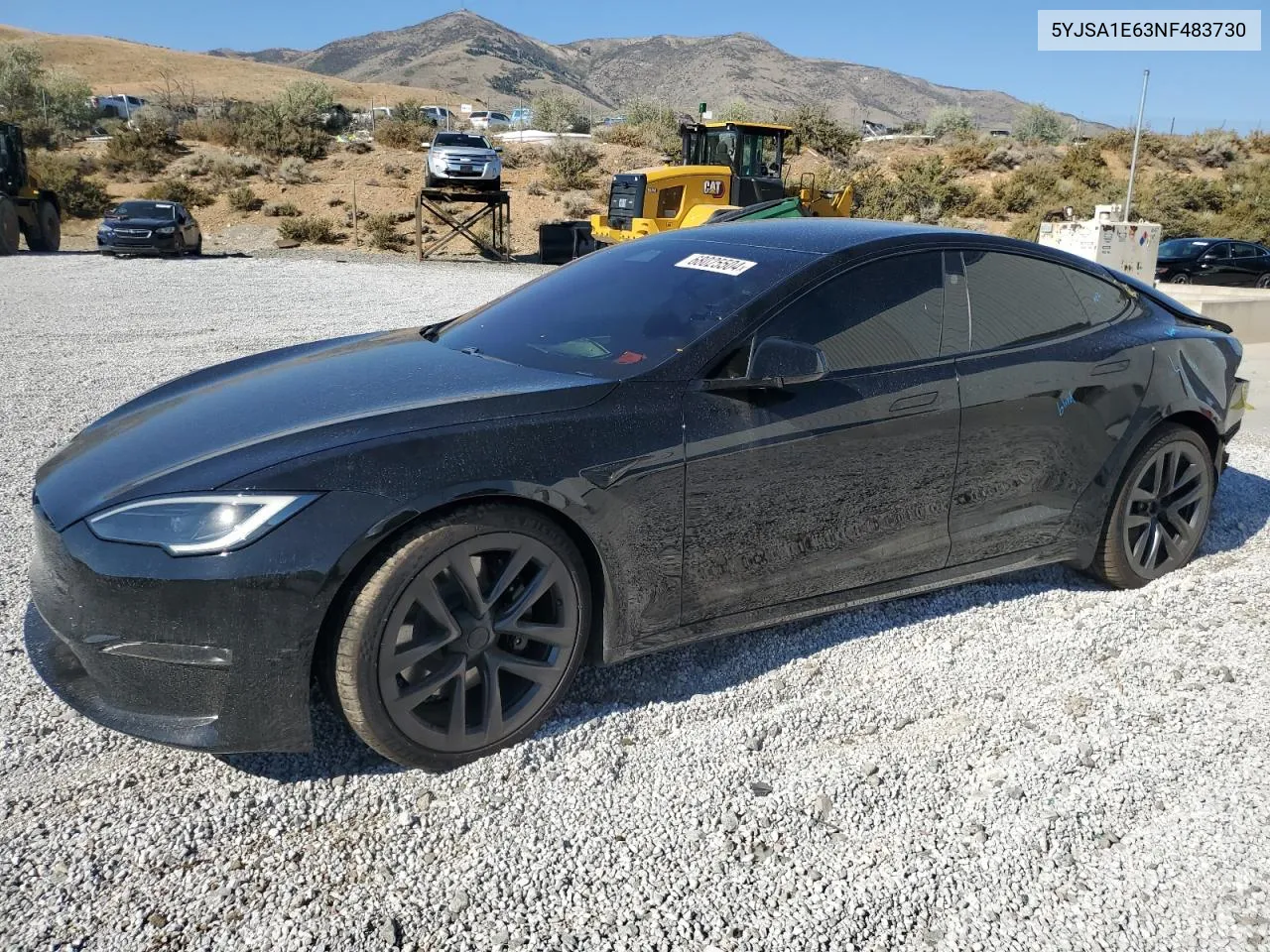 2022 Tesla Model S VIN: 5YJSA1E63NF483730 Lot: 68025504