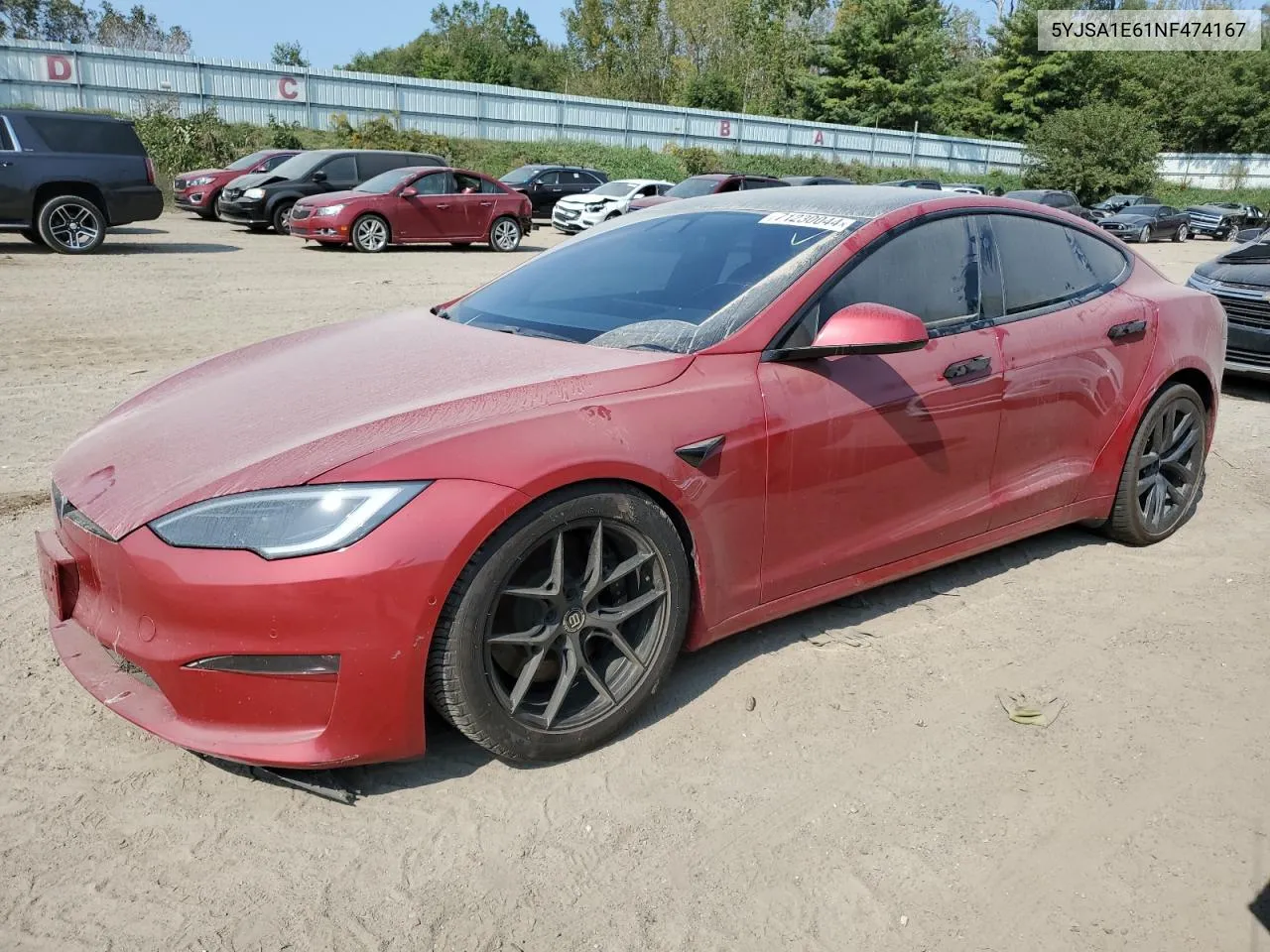 5YJSA1E61NF474167 2022 Tesla Model S