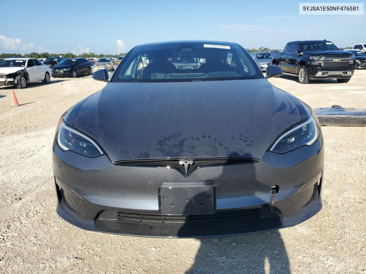 2022 Tesla Model S VIN: 5YJSA1E50NF476581 Lot: 71555764