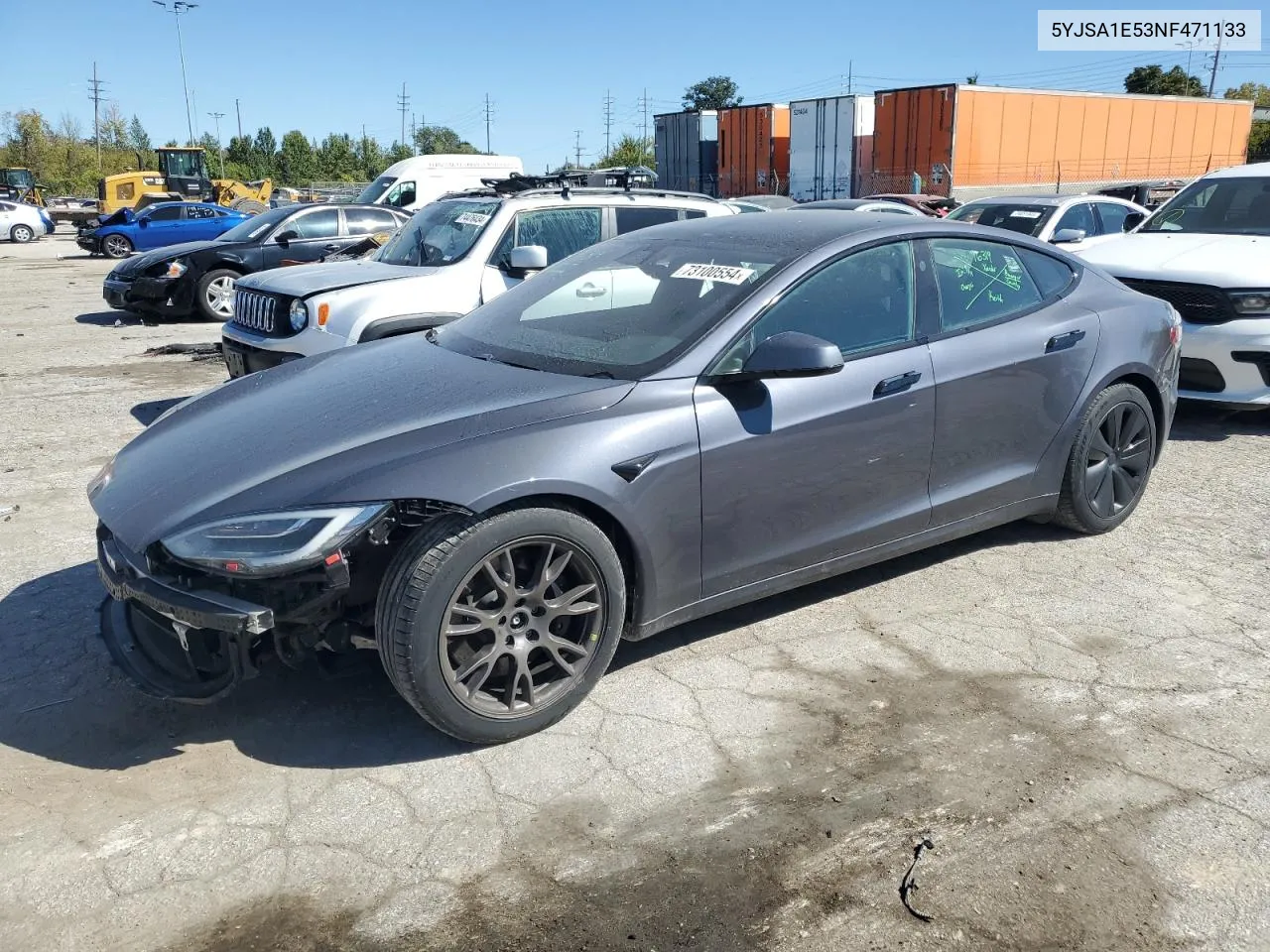 2022 Tesla Model S VIN: 5YJSA1E53NF471133 Lot: 73100554