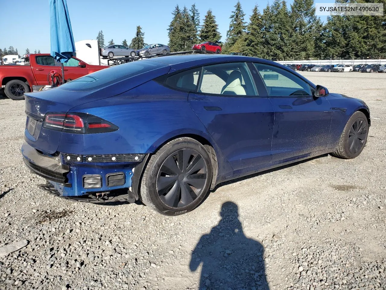 2022 Tesla Model S VIN: 5YJSA1E52NF490630 Lot: 73747024