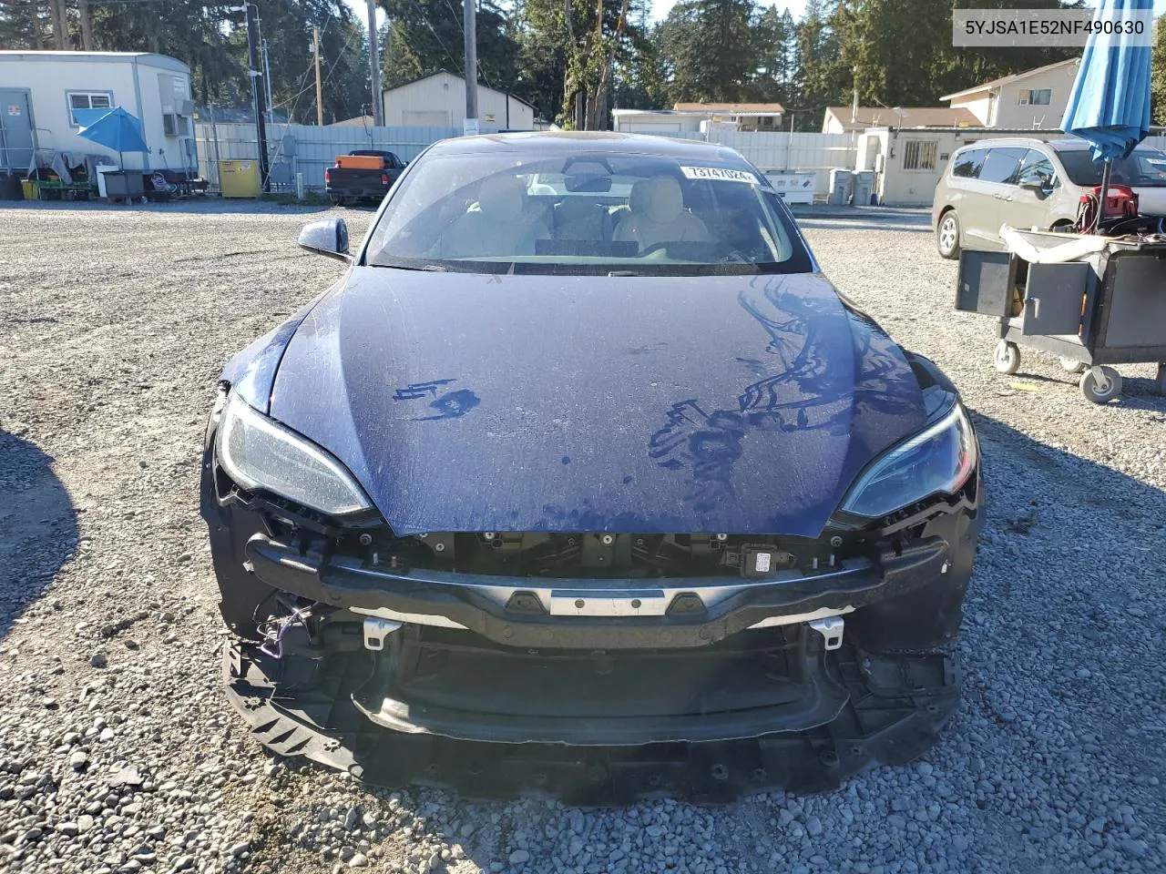 2022 Tesla Model S VIN: 5YJSA1E52NF490630 Lot: 73747024