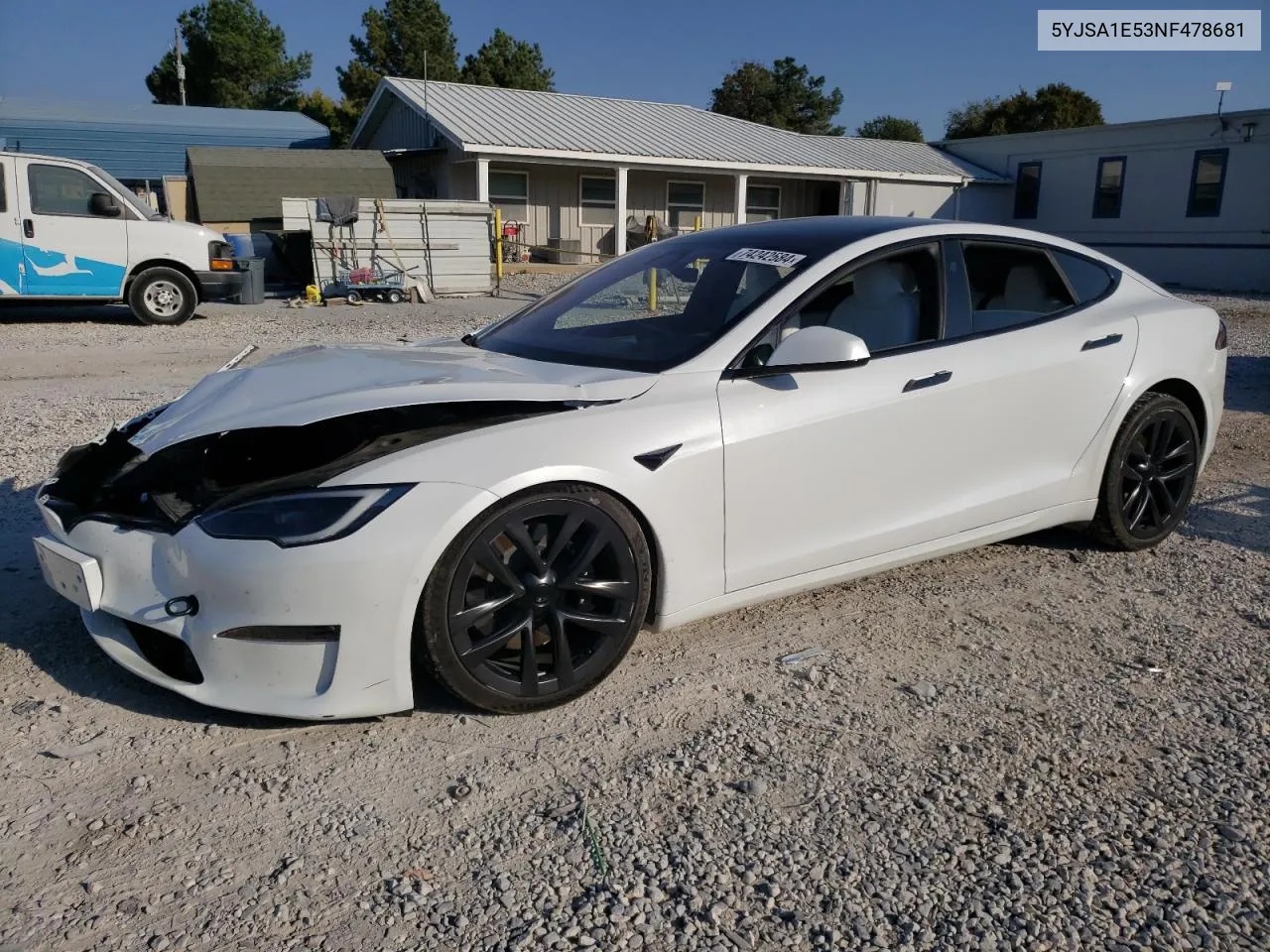 2022 Tesla Model S VIN: 5YJSA1E53NF478681 Lot: 74242584