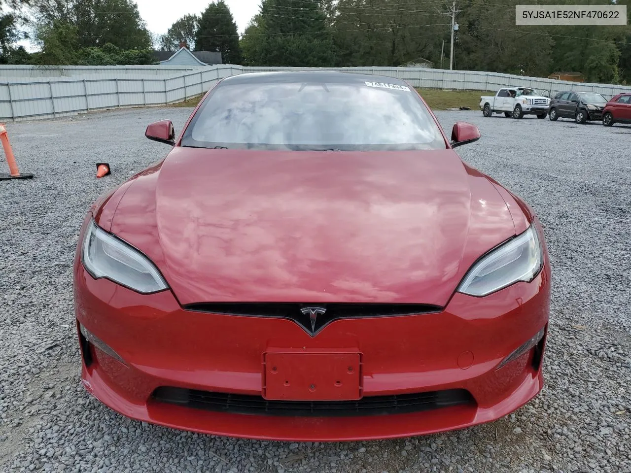 2022 Tesla Model S VIN: 5YJSA1E52NF470622 Lot: 74517944