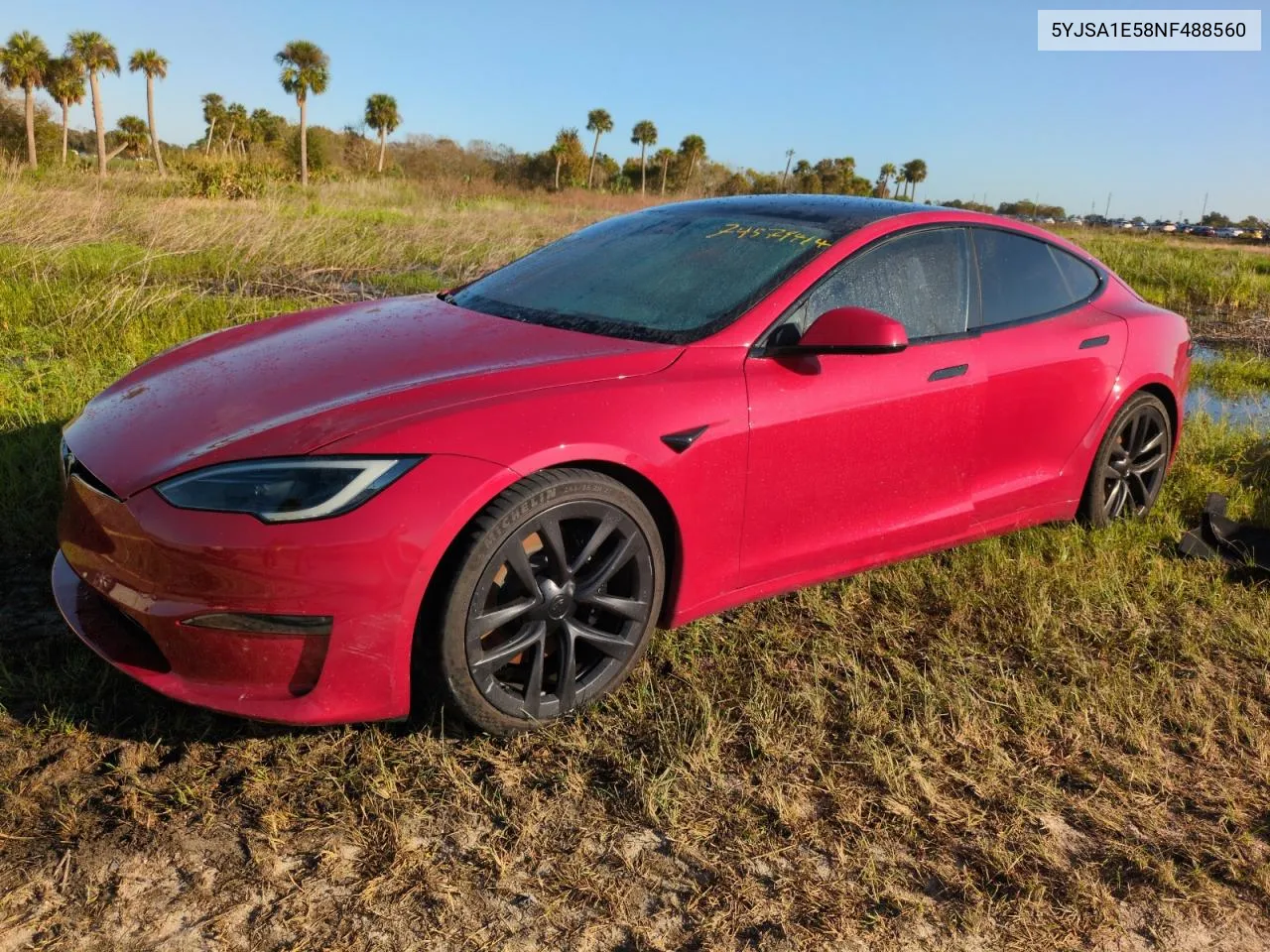 2022 Tesla Model S VIN: 5YJSA1E58NF488560 Lot: 74579414