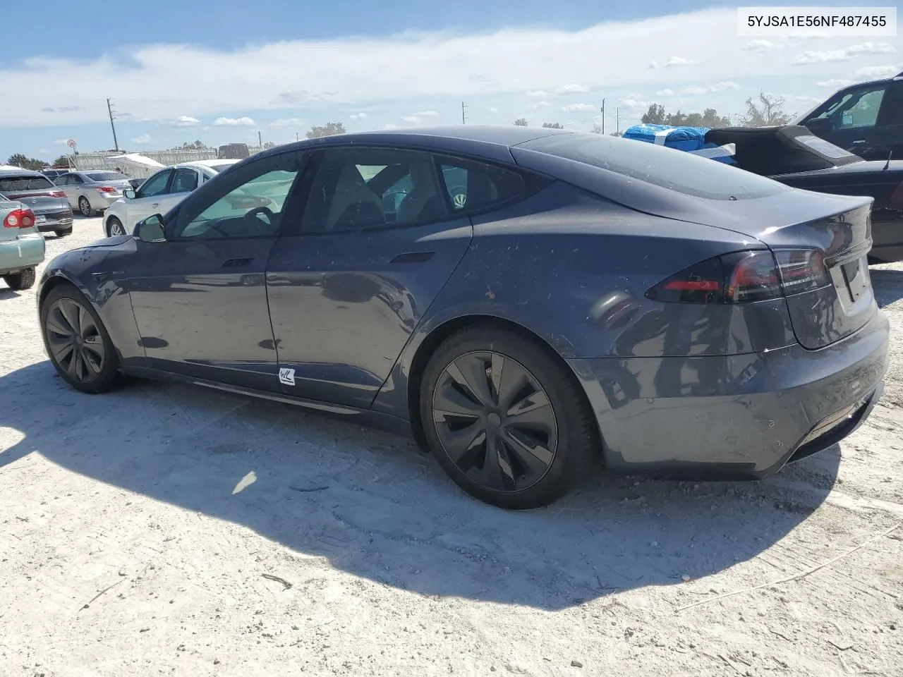 2022 Tesla Model S VIN: 5YJSA1E56NF487455 Lot: 74670594