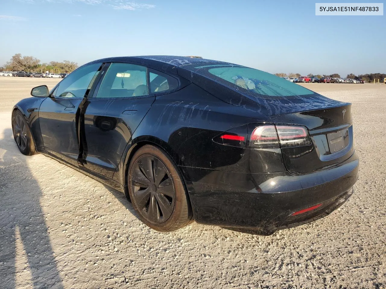 2022 Tesla Model S VIN: 5YJSA1E51NF487833 Lot: 74845394