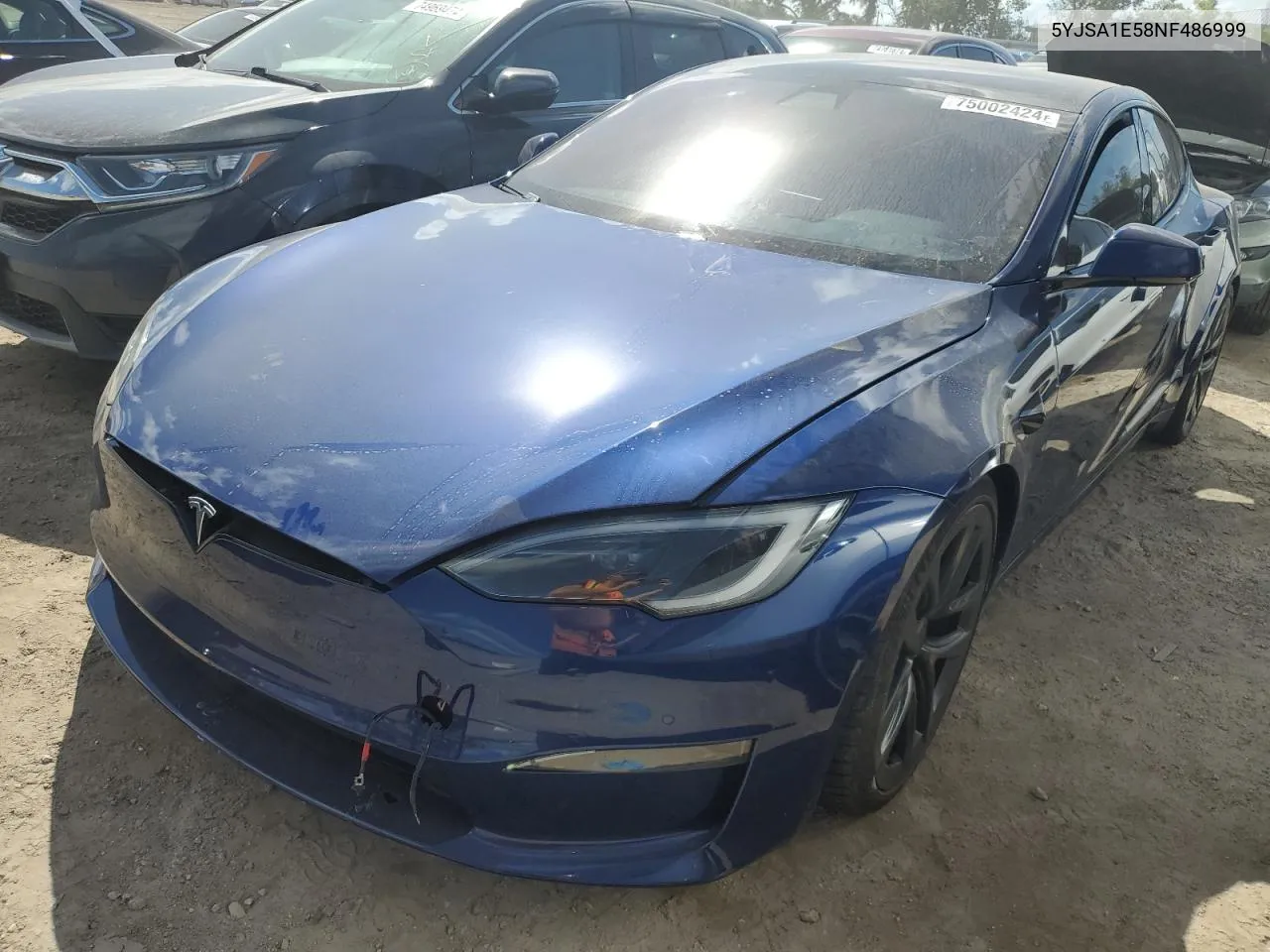 2022 Tesla Model S VIN: 5YJSA1E58NF486999 Lot: 75002424