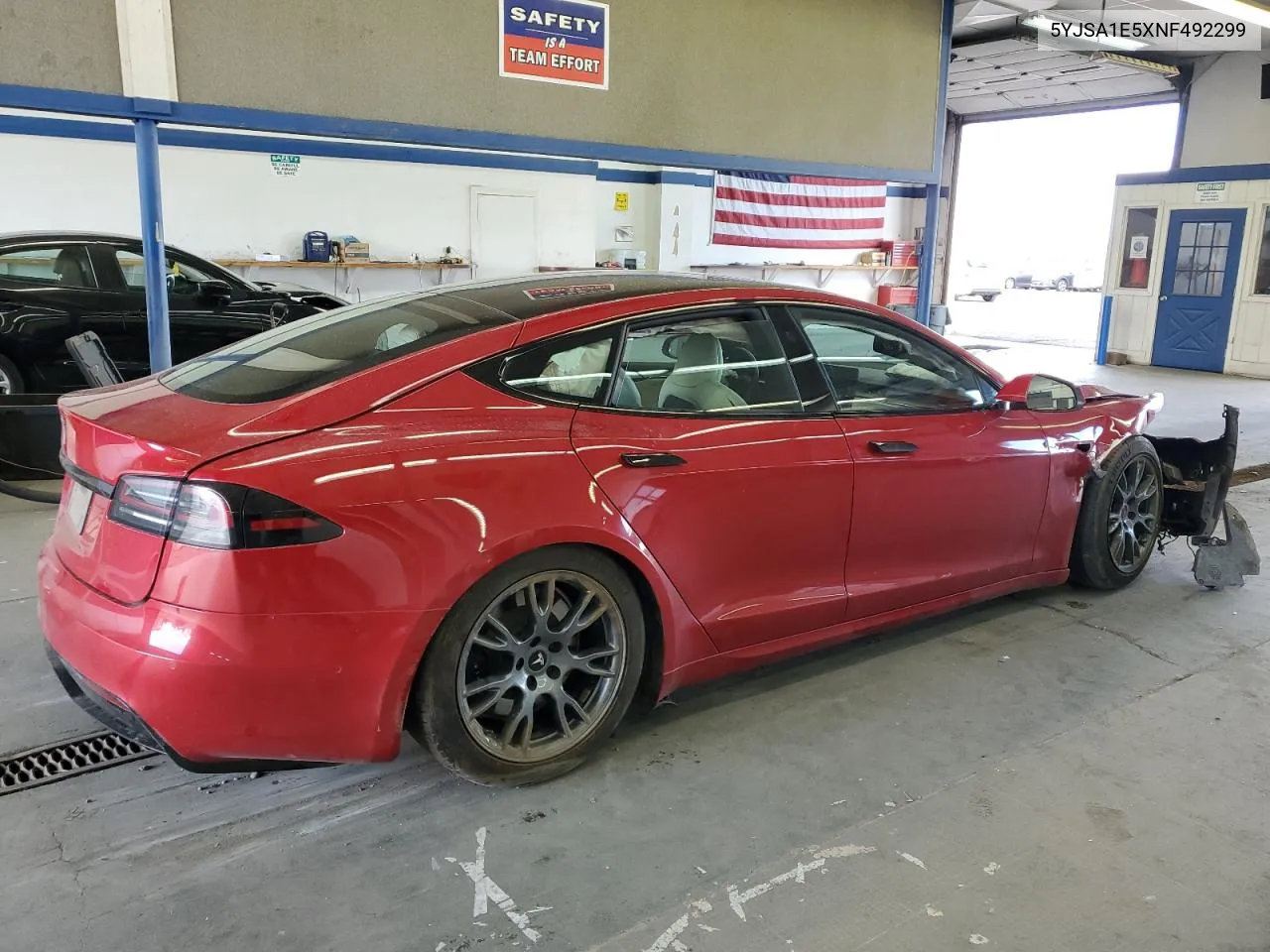 2022 Tesla Model S VIN: 5YJSA1E5XNF492299 Lot: 76817914