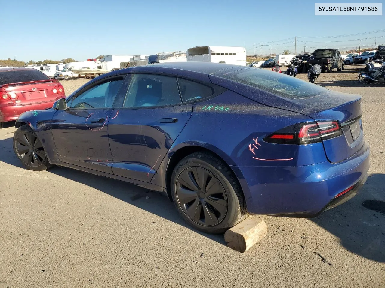 2022 Tesla Model S VIN: 5YJSA1E58NF491586 Lot: 78423934