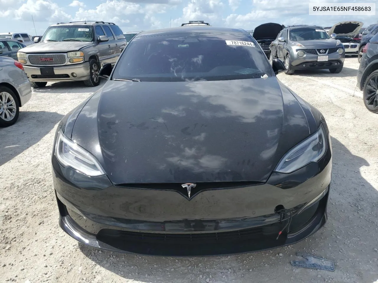 2022 Tesla Model S VIN: 5YJSA1E65NF458683 Lot: 78716244