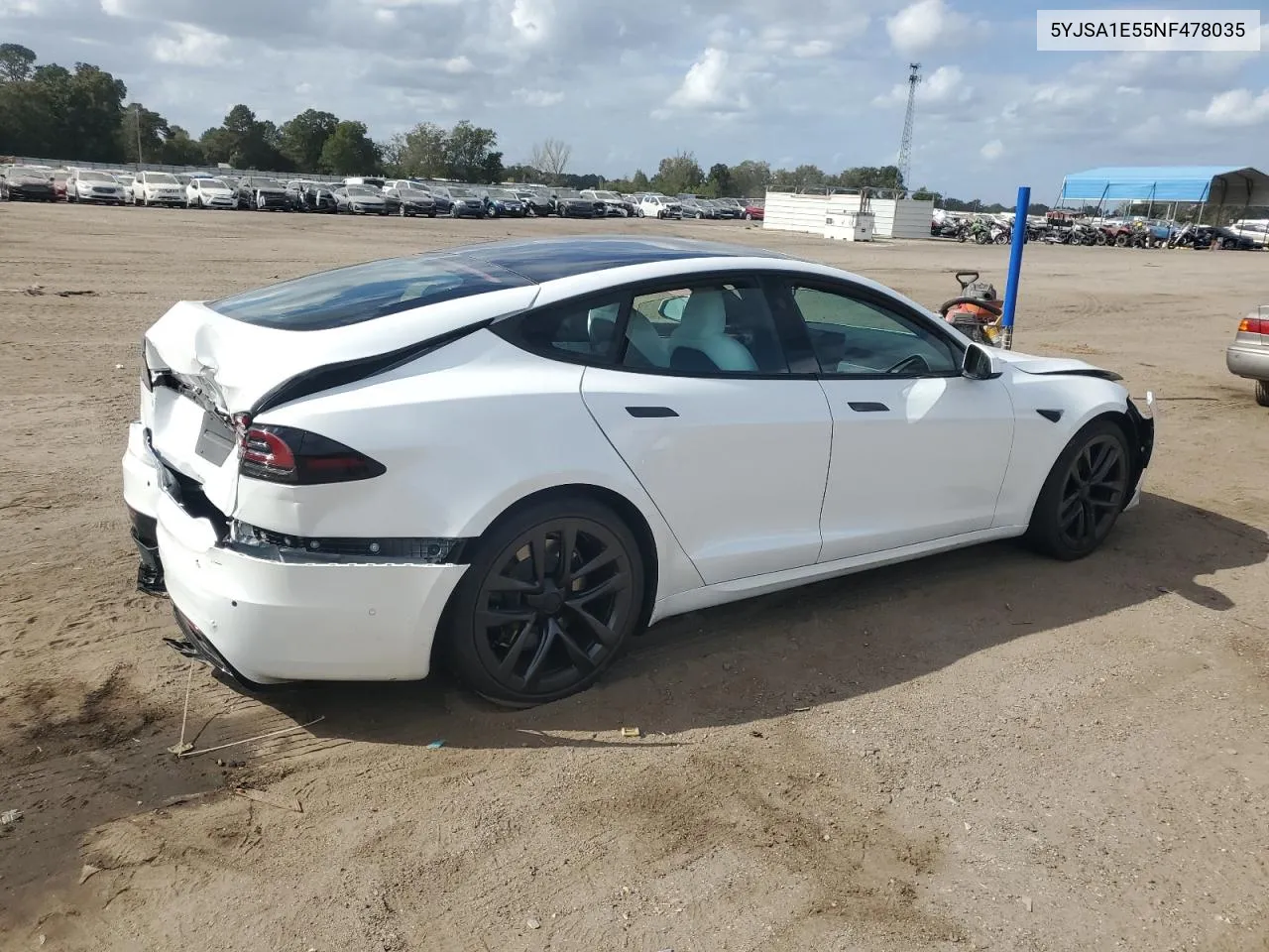 2022 Tesla Model S VIN: 5YJSA1E55NF478035 Lot: 78845364