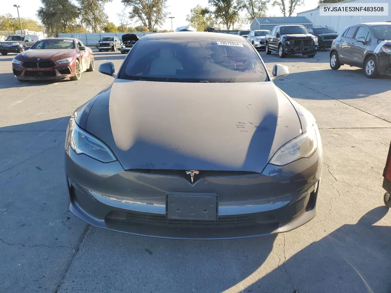 2022 Tesla Model S VIN: 5YJSA1E53NF483508 Lot: 79572934