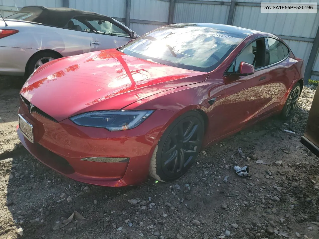 2023 Tesla Model S VIN: 5YJSA1E56PF520196 Lot: 74517324