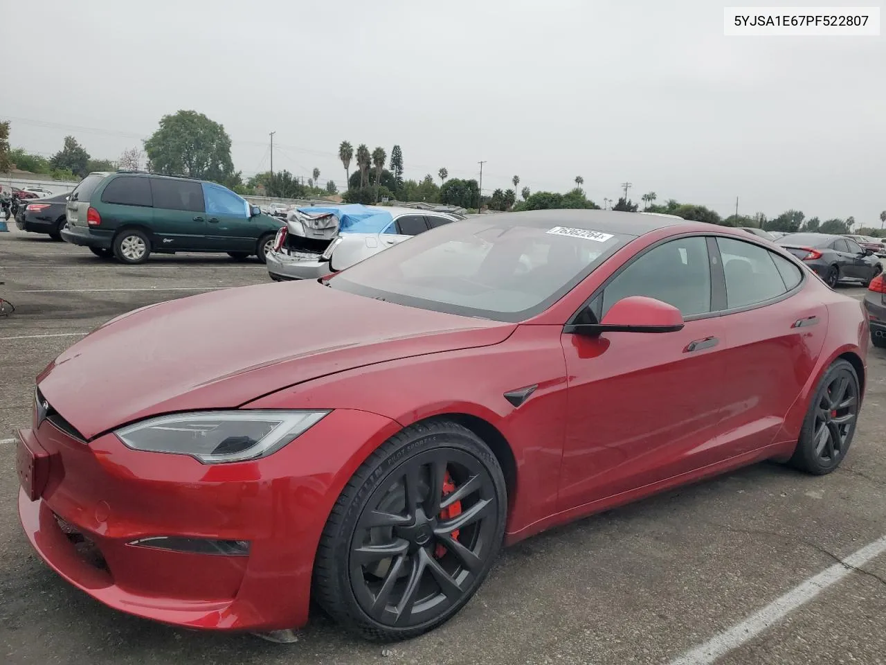 2023 Tesla Model S VIN: 5YJSA1E67PF522807 Lot: 76362264