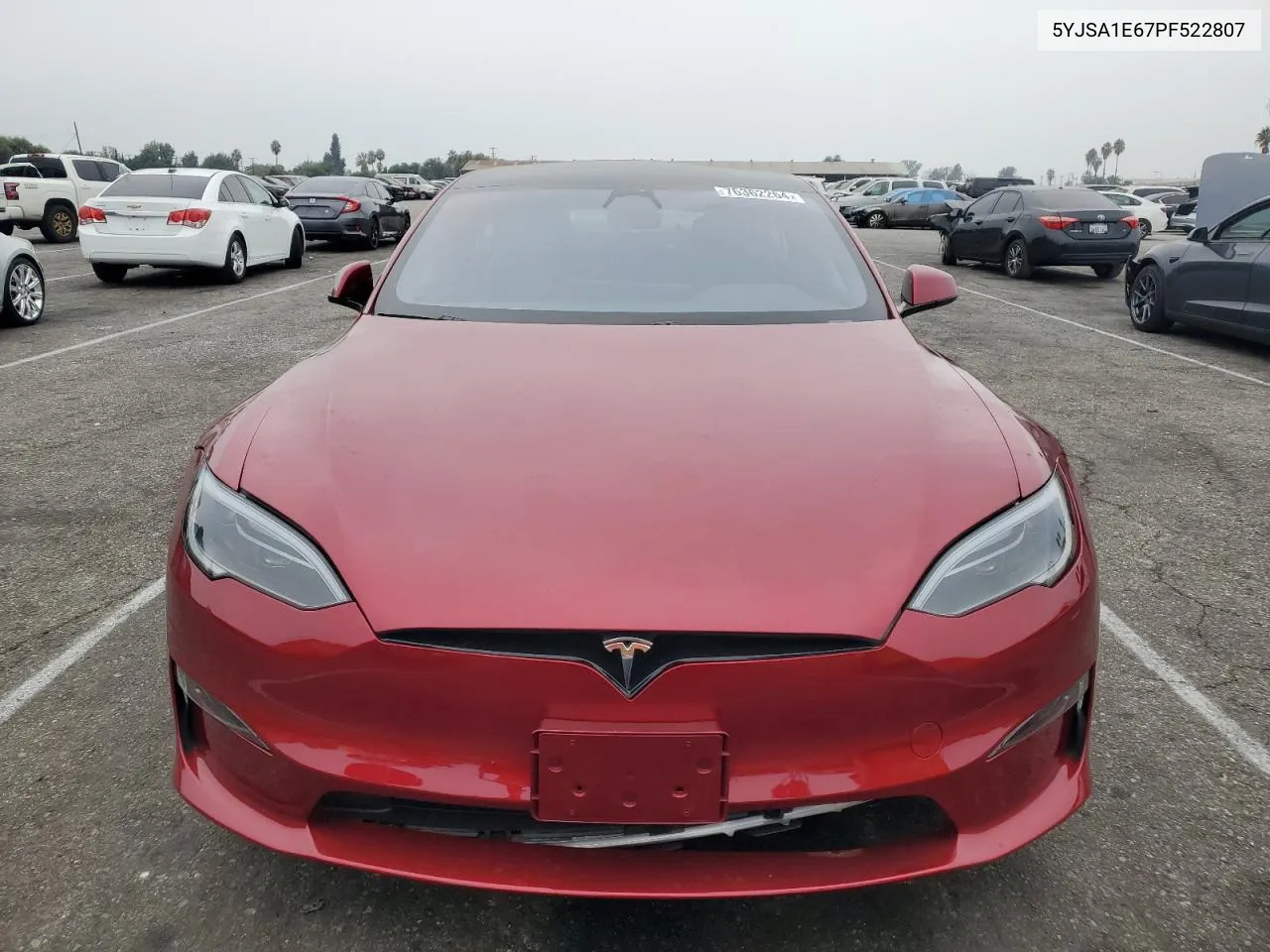 2023 Tesla Model S VIN: 5YJSA1E67PF522807 Lot: 76362264