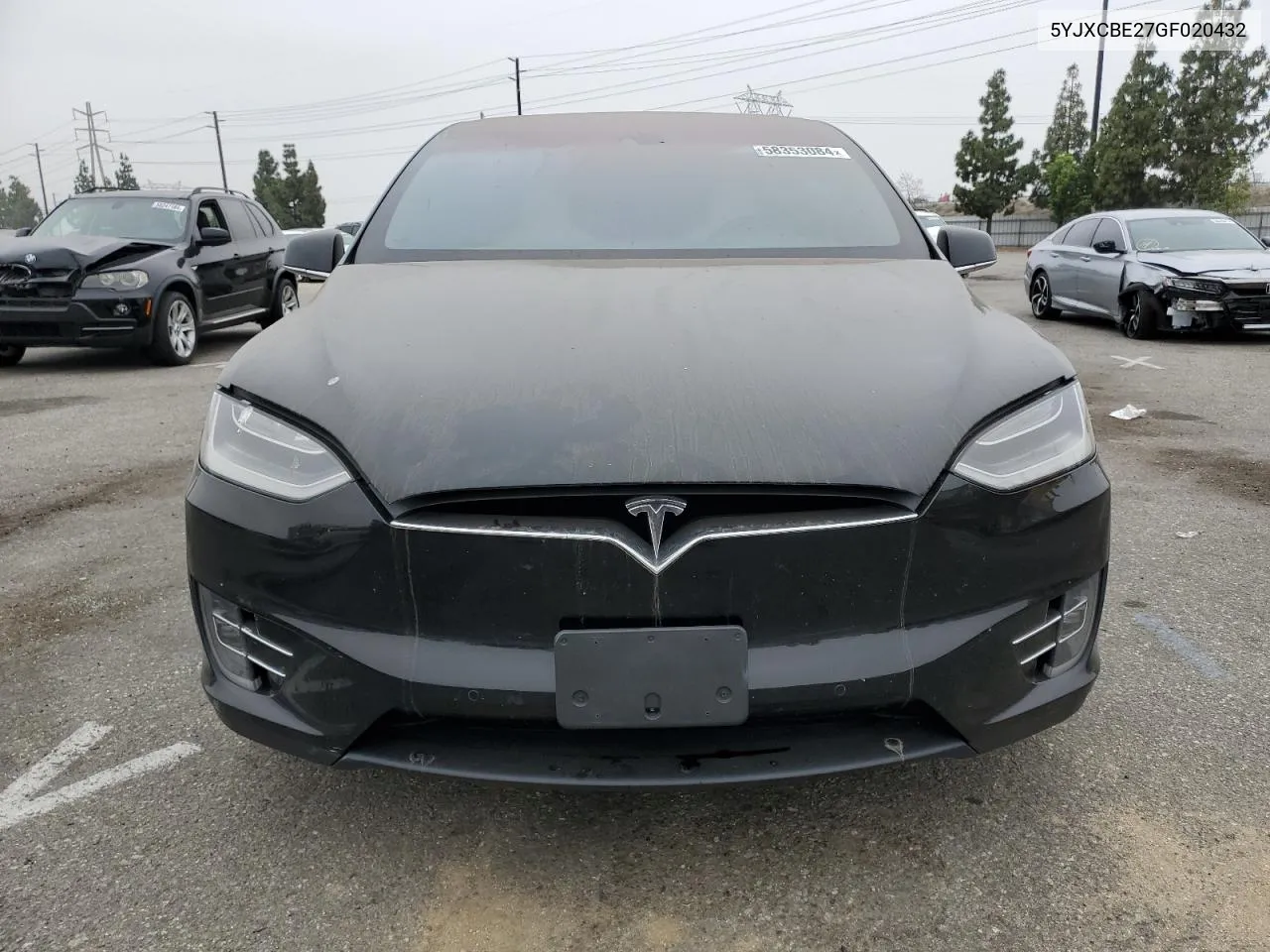 2016 Tesla Model X VIN: 5YJXCBE27GF020432 Lot: 58353084