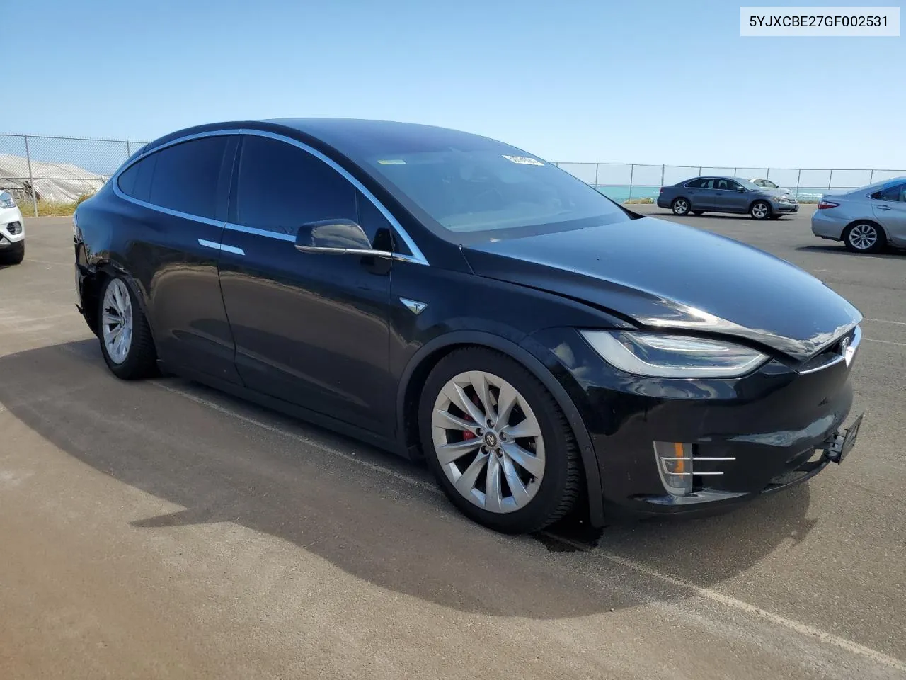 2016 Tesla Model X VIN: 5YJXCBE27GF002531 Lot: 58794594