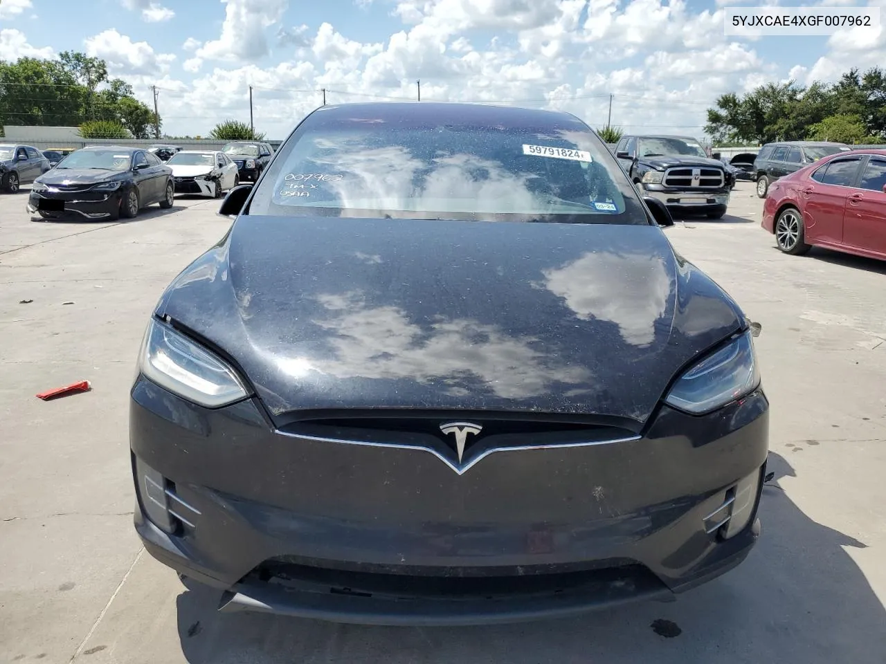 2016 Tesla Model X VIN: 5YJXCAE4XGF007962 Lot: 59791824