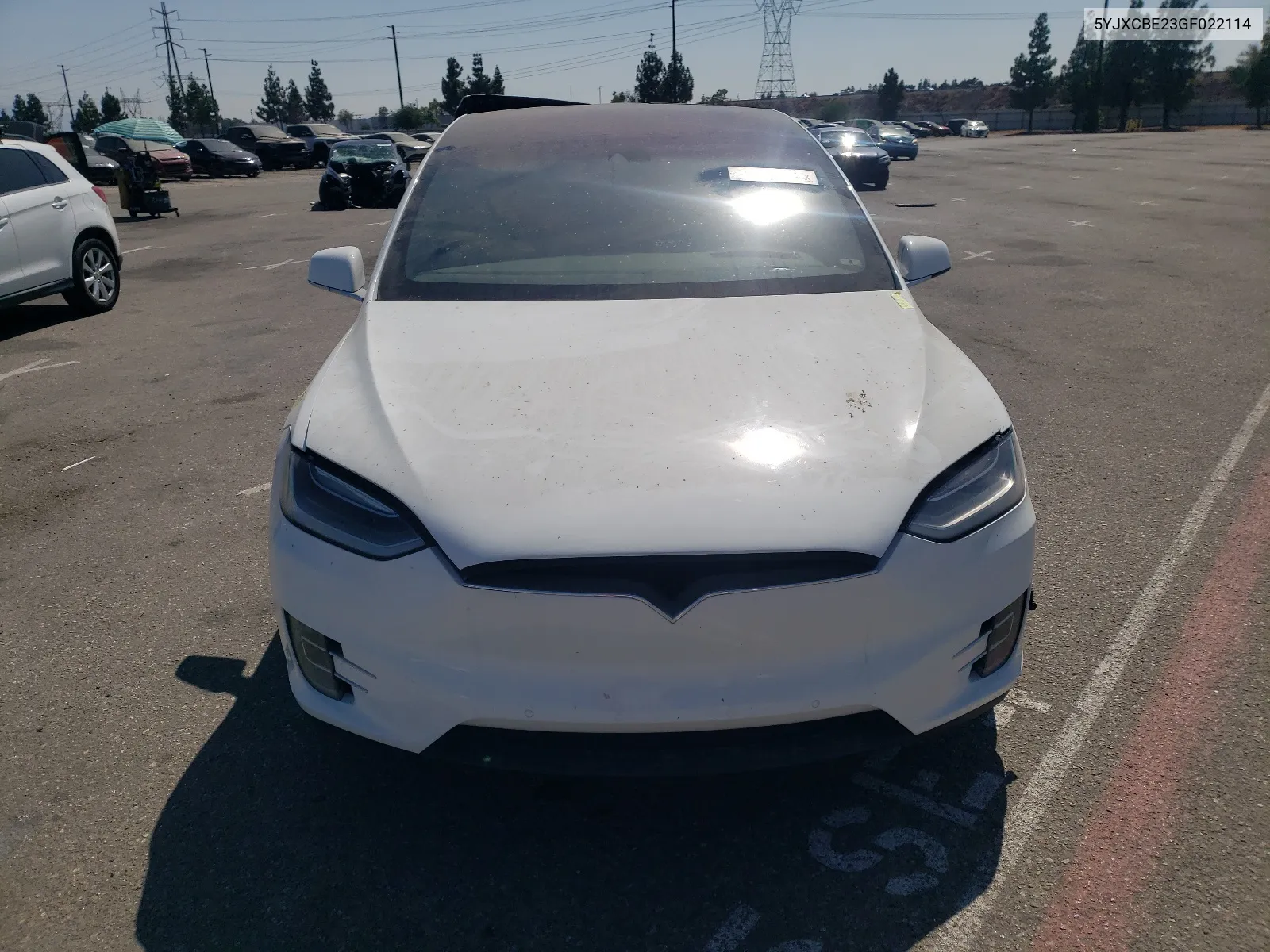 2016 Tesla Model X VIN: 5YJXCBE23GF022114 Lot: 63723744