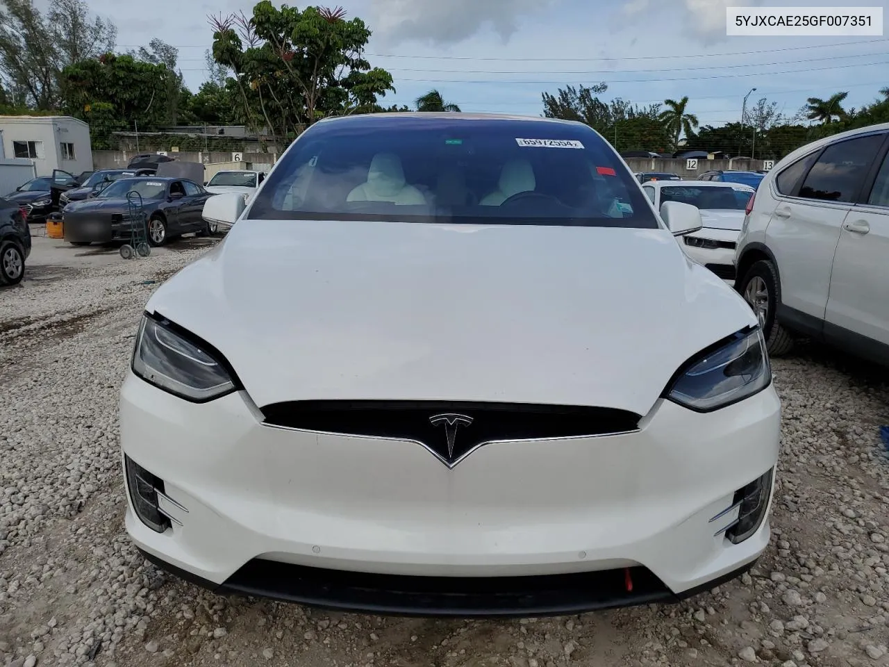 2016 Tesla Model X VIN: 5YJXCAE25GF007351 Lot: 65972554