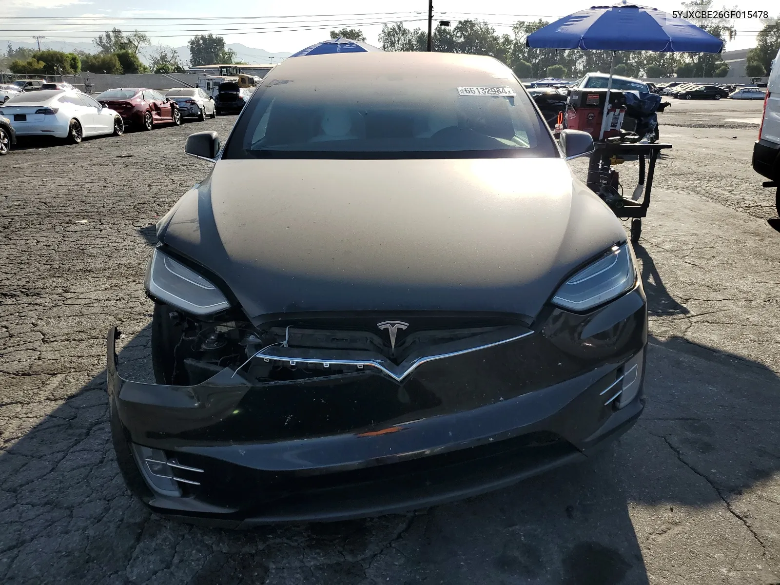 2016 Tesla Model X VIN: 5YJXCBE26GF015478 Lot: 66132984