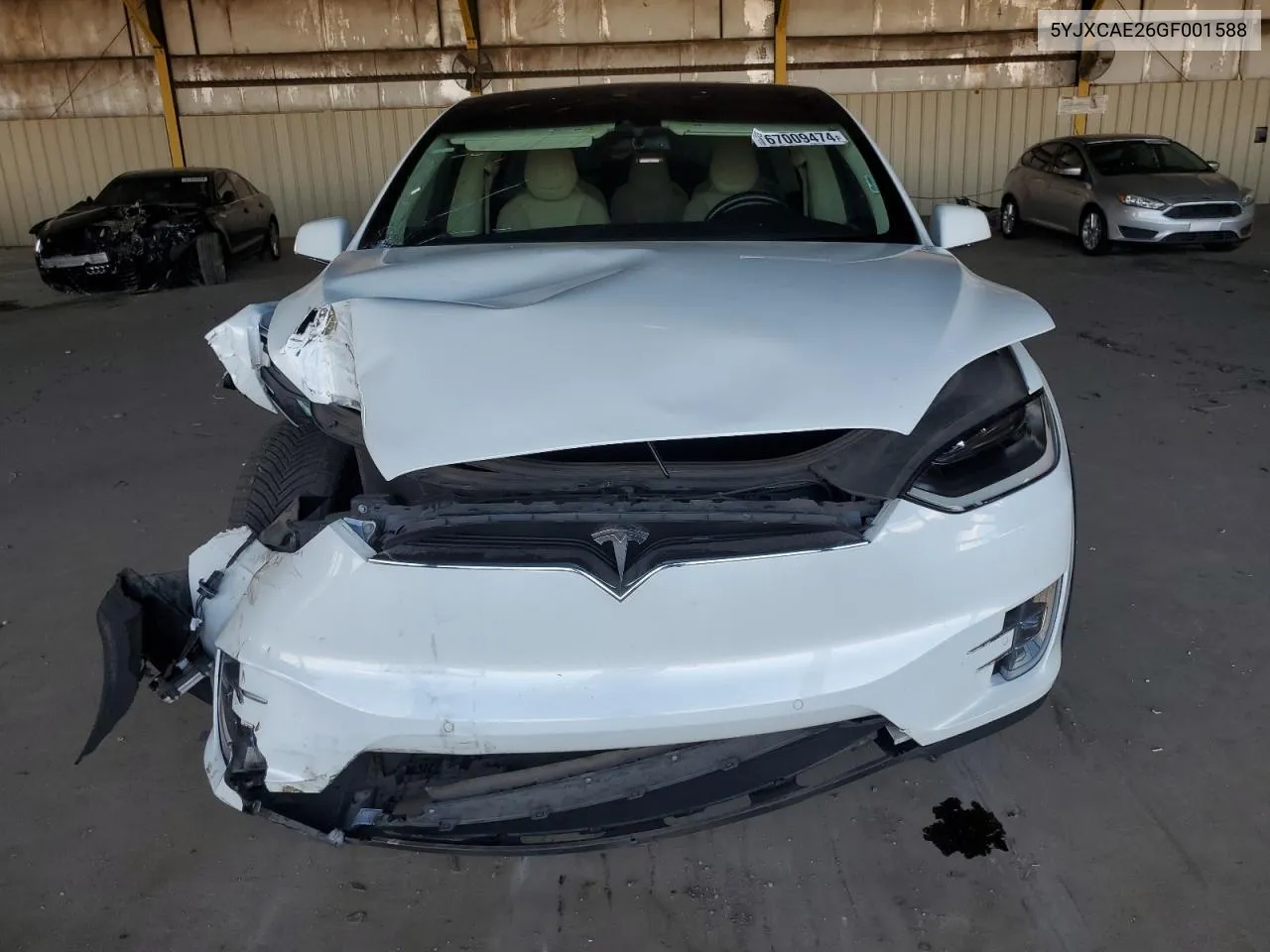 2016 Tesla Model X VIN: 5YJXCAE26GF001588 Lot: 67009474