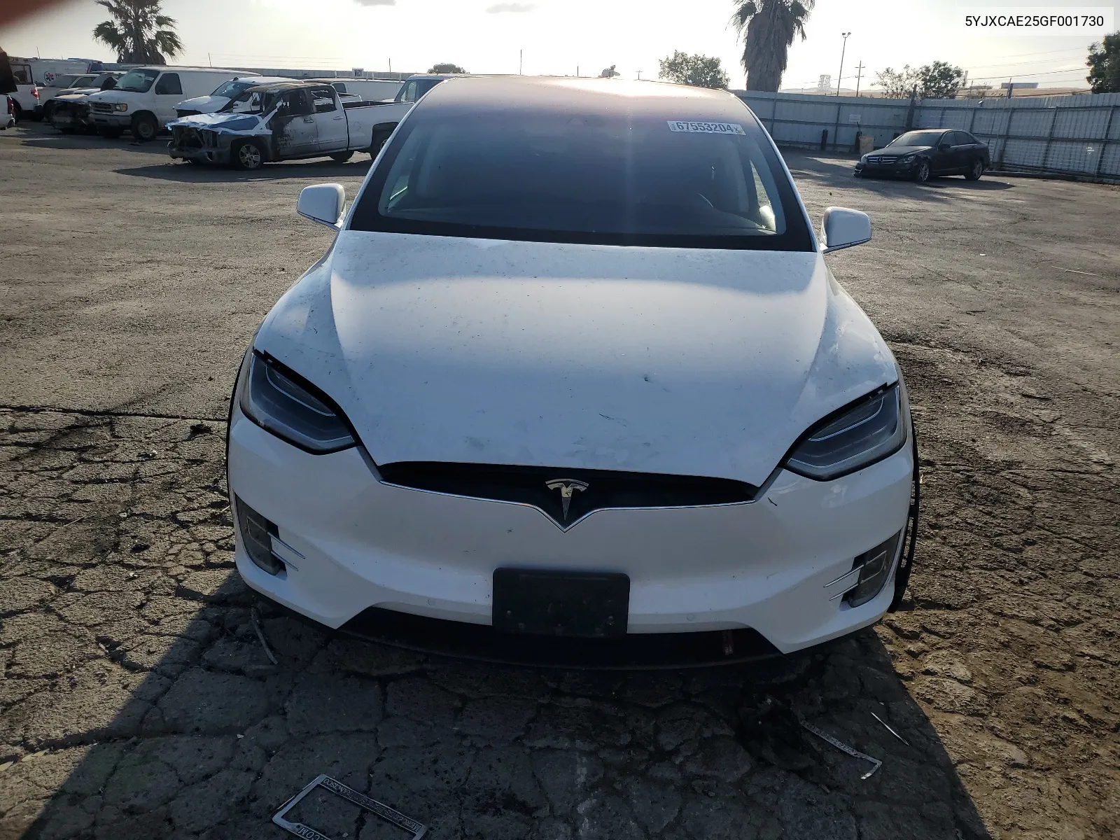 2016 Tesla Model X VIN: 5YJXCAE25GF001730 Lot: 67553204