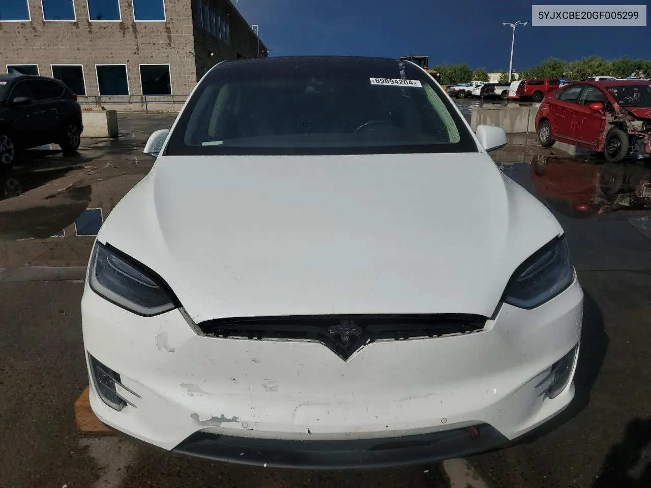 2016 Tesla Model X VIN: 5YJXCBE20GF005299 Lot: 69894204