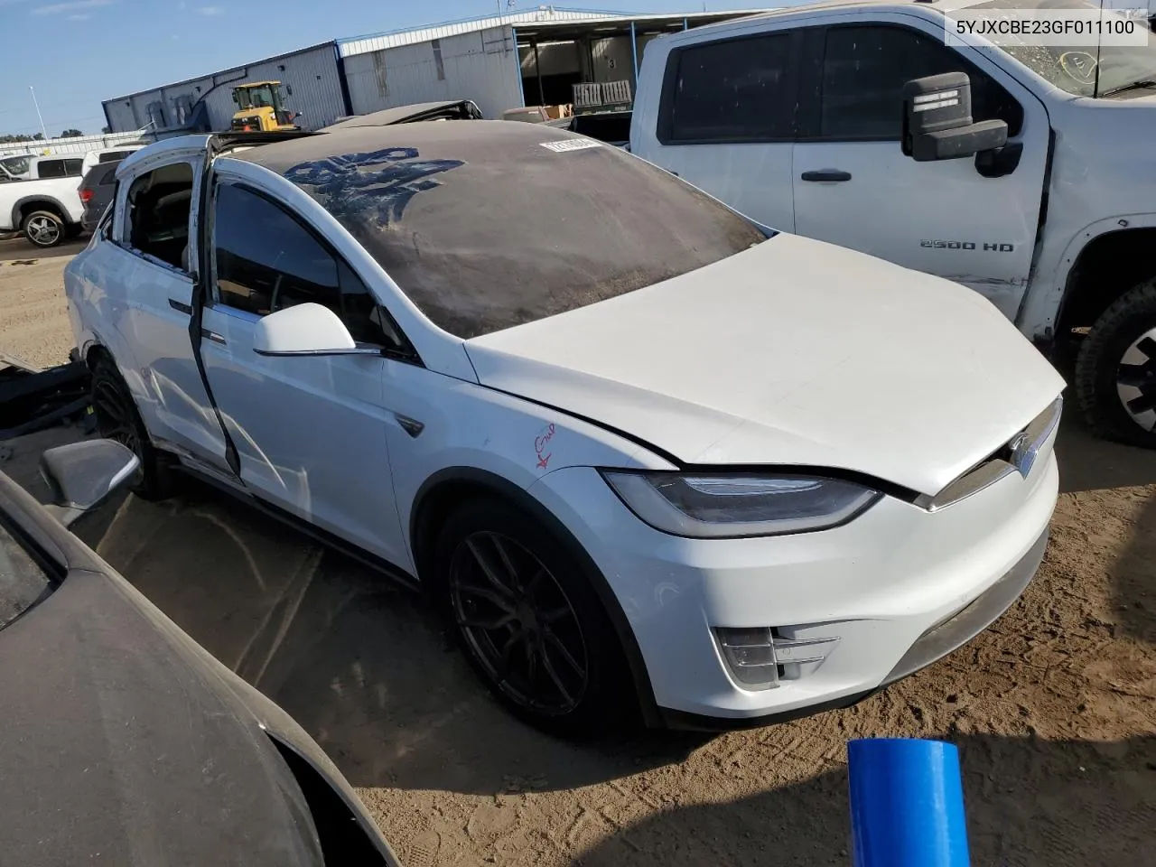 2016 Tesla Model X VIN: 5YJXCBE23GF011100 Lot: 72178064