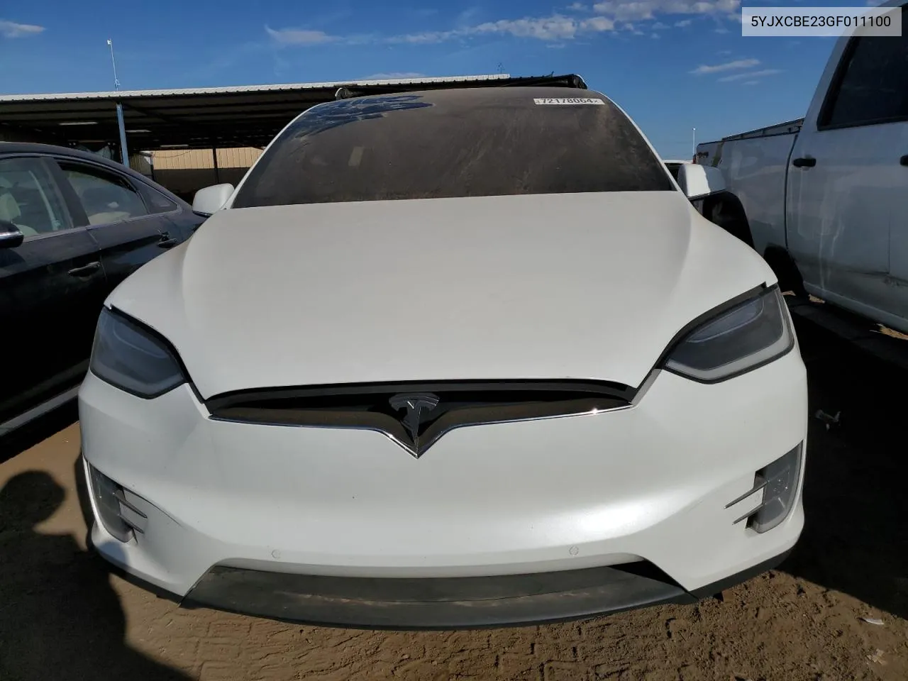 2016 Tesla Model X VIN: 5YJXCBE23GF011100 Lot: 72178064