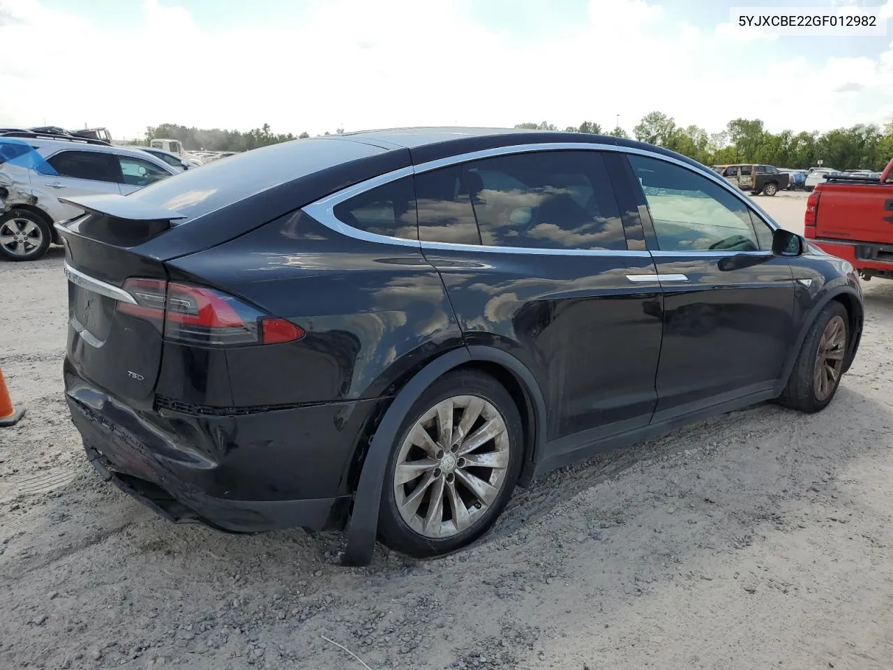 2016 Tesla Model X VIN: 5YJXCBE22GF012982 Lot: 72224314