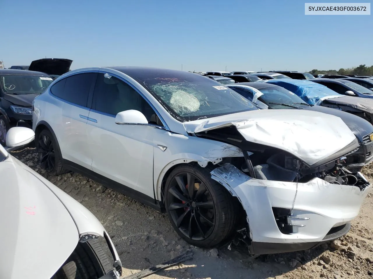 5YJXCAE43GF003672 2016 Tesla Model X