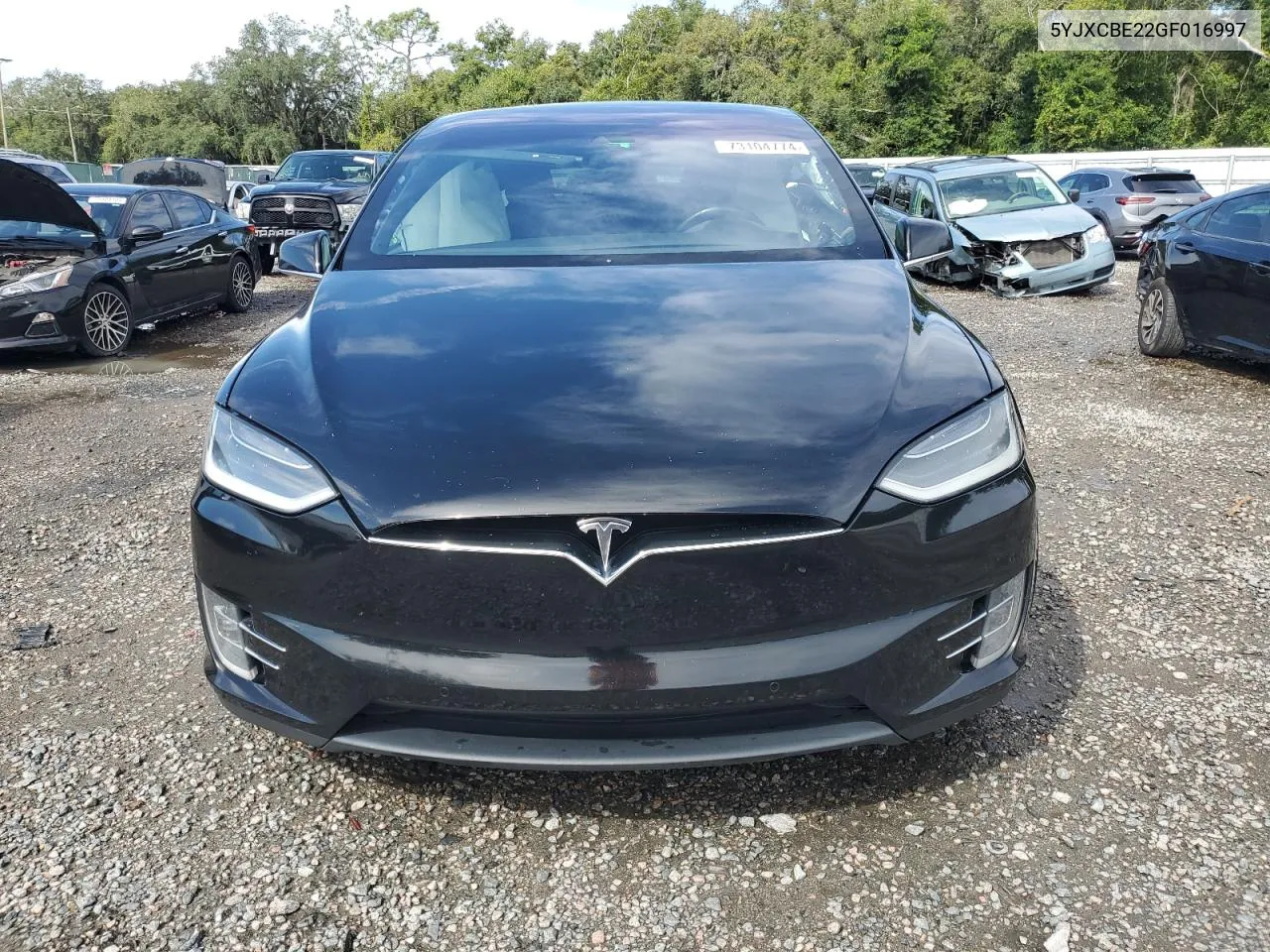 2016 Tesla Model X VIN: 5YJXCBE22GF016997 Lot: 73104774