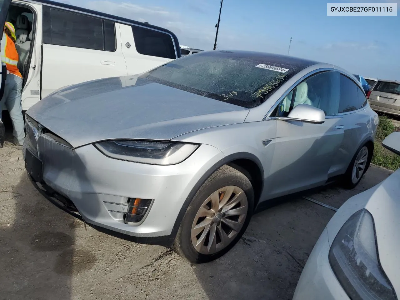 2016 Tesla Model X VIN: 5YJXCBE27GF011116 Lot: 75066604