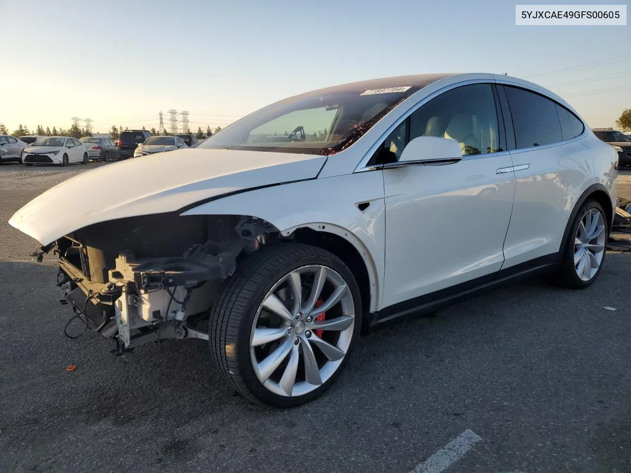 2016 Tesla Model X VIN: 5YJXCAE49GFS00605 Lot: 77897784