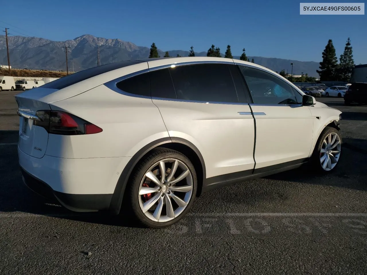 2016 Tesla Model X VIN: 5YJXCAE49GFS00605 Lot: 77897784