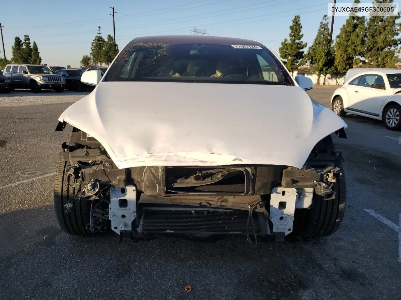 2016 Tesla Model X VIN: 5YJXCAE49GFS00605 Lot: 77897784