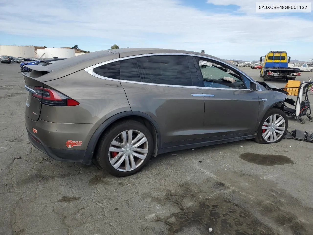 2016 Tesla Model X VIN: 5YJXCBE48GF001132 Lot: 78145654