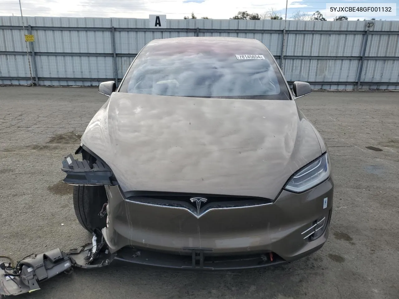 2016 Tesla Model X VIN: 5YJXCBE48GF001132 Lot: 78145654