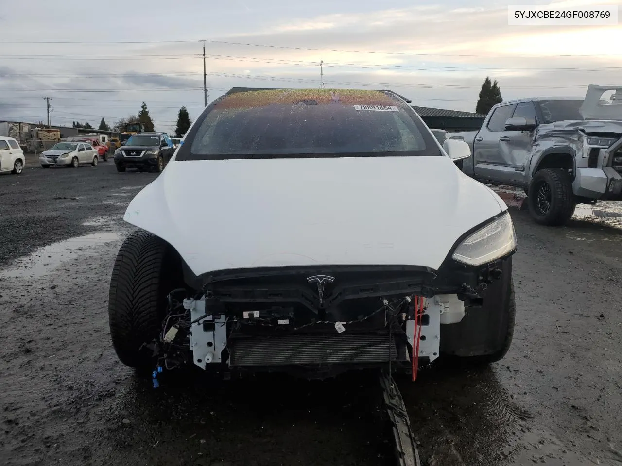 2016 Tesla Model X VIN: 5YJXCBE24GF008769 Lot: 78891654