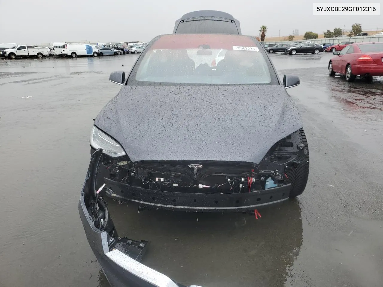 2016 Tesla Model X VIN: 5YJXCBE29GF012316 Lot: 78962224