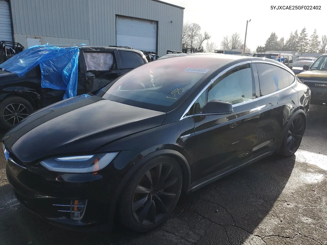 2016 Tesla Model X VIN: 5YJXCAE25GF022402 Lot: 79299094