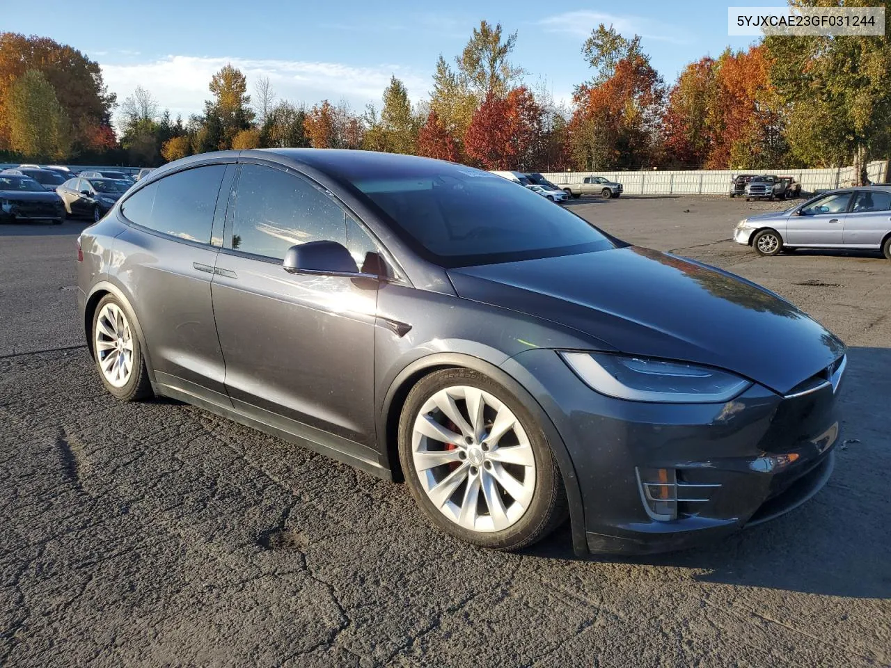 2016 Tesla Model X VIN: 5YJXCAE23GF031244 Lot: 79735944