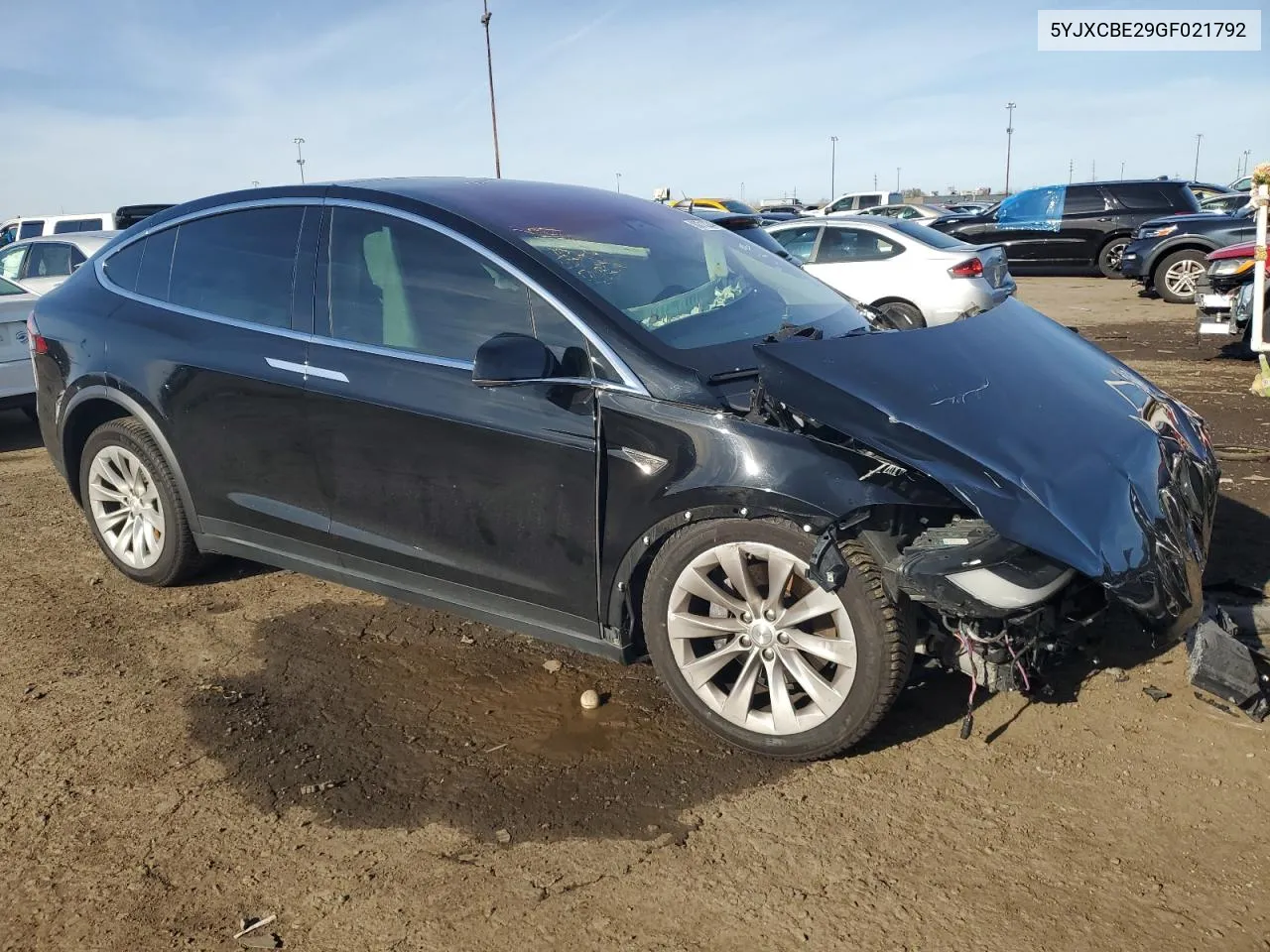 2016 Tesla Model X VIN: 5YJXCBE29GF021792 Lot: 80313244