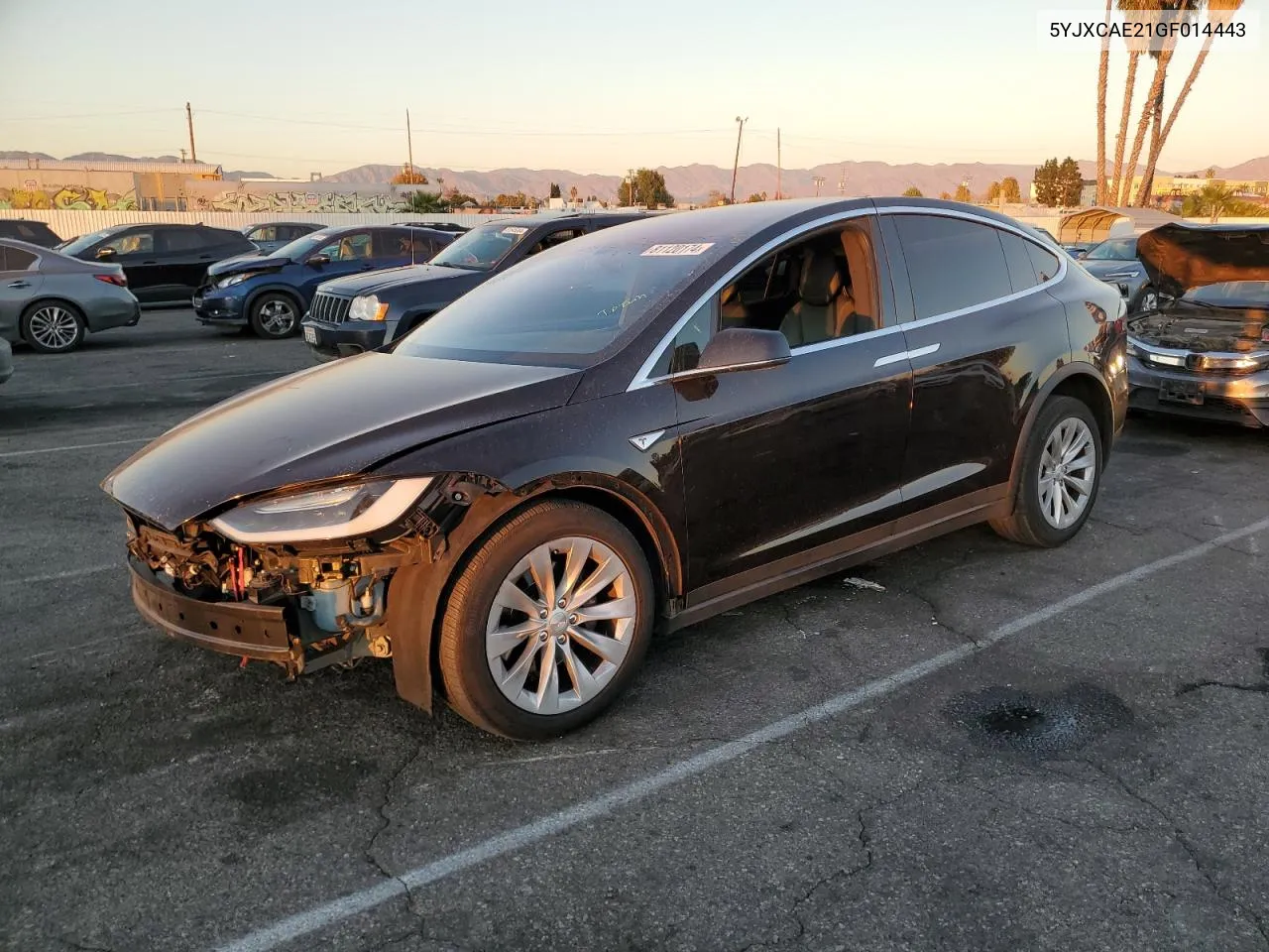 2016 Tesla Model X VIN: 5YJXCAE21GF014443 Lot: 81120174