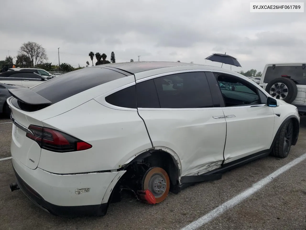 2017 Tesla Model X VIN: 5YJXCAE26HF061789 Lot: 48759774